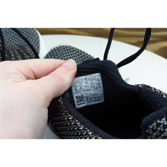 Adidas Womens Running Shoes Size 6 Black Fabric Cloudfoam Lightweight Comfort - Picture 7 of 9